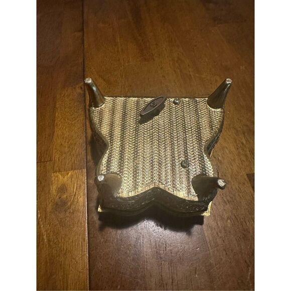 Vintage Butterfly Filligree Metal Music Box Plays Melody of Love Hinged 3.25” - Picture 9 of 13